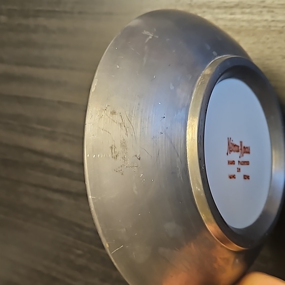 Neiman Marcus Pewter and Porcelain Bowl, Vintage - Picture 13 of 13